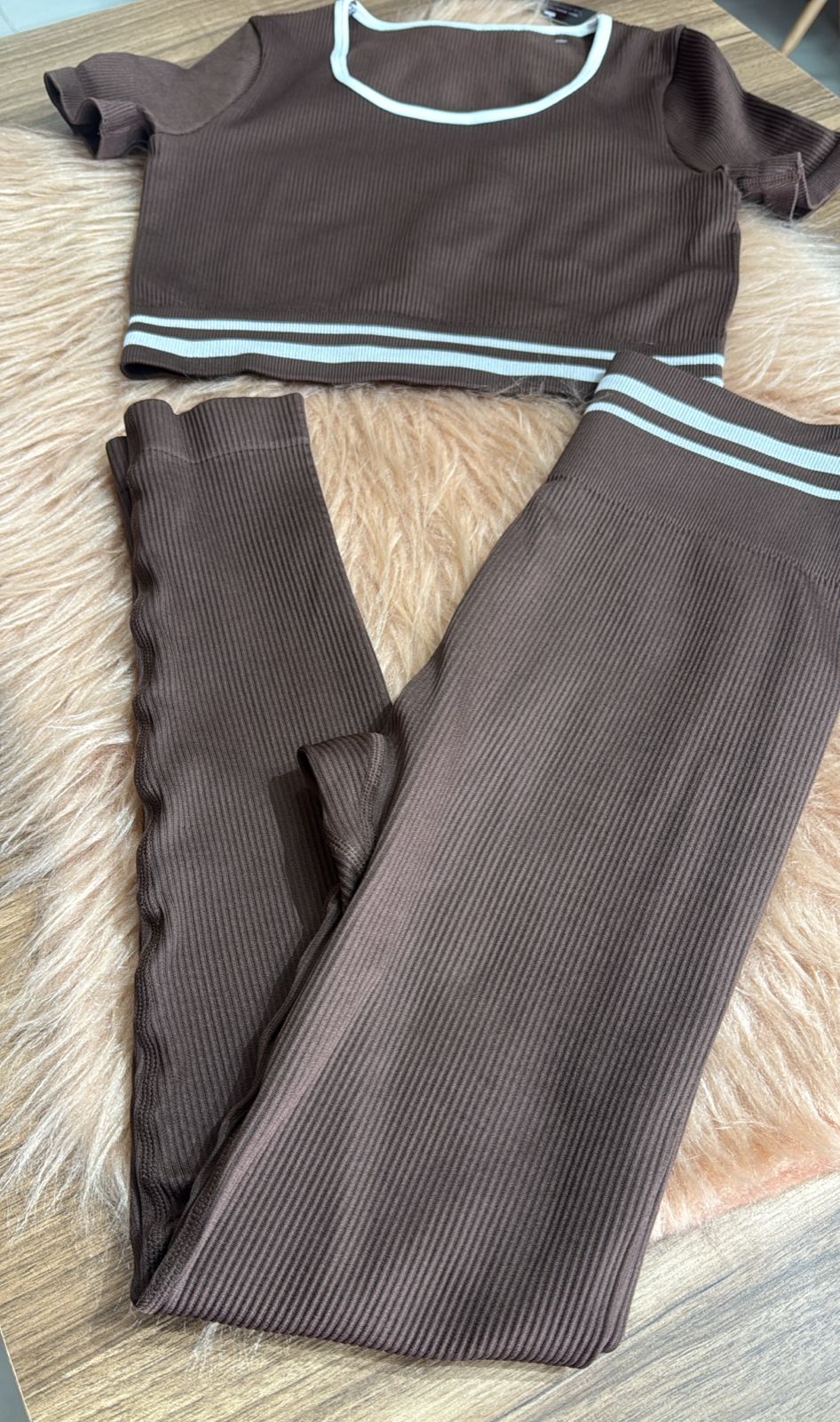 Conjunto Canelado com Manga